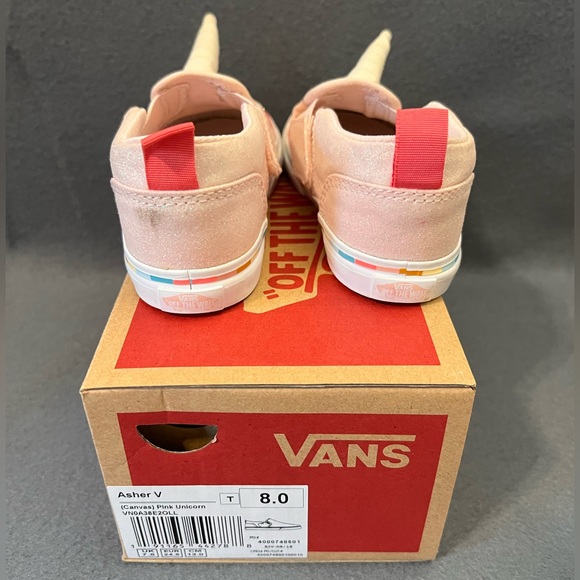 Vans Asher V pink unicorn size 8 - Picture 4 of 6